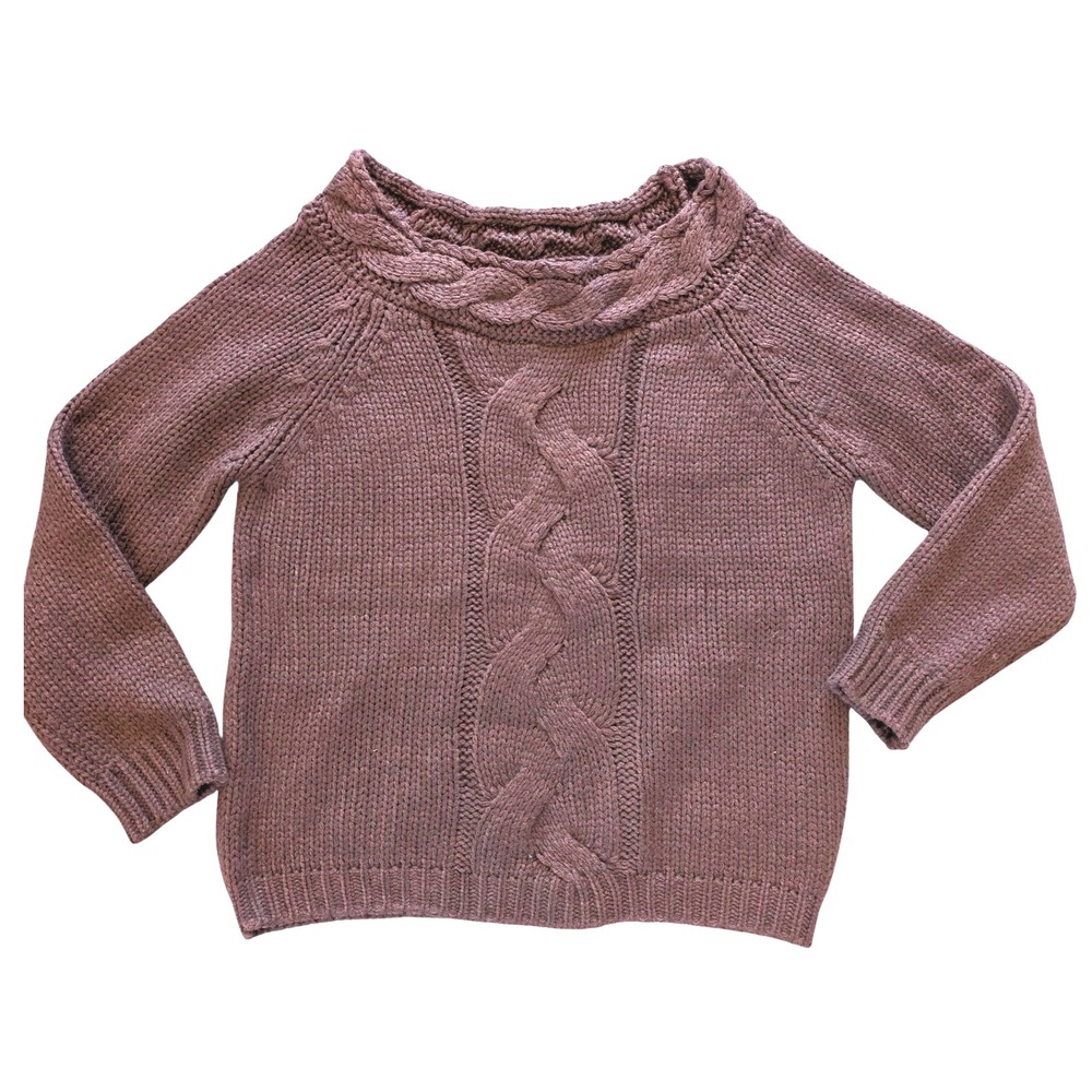 Altar'd State Cable Knit‎ Chunky knit Pullover Sweater Braided Collar - Size M